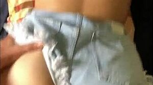 real amateur 18 year old girl getting her perfect ass fucked in doggystyle position, bent over