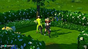 candy behr's cycling trip in sims 4 turns hardcore with blowjob, clothes ripped, and cumshot