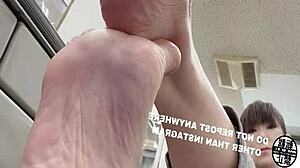 feeling the thrill of asian feet in the office