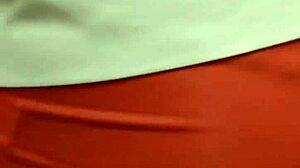 hot girl with nice ass in tight shorts walking around the market