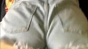 real amateur 18 year old girl getting her perfect ass fucked in doggystyle position, bent over