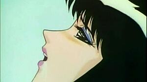 Anime threesome with strapon action