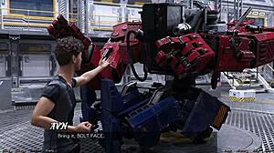 Stranded in Space 18: Flirting with Half-Robot Girl in Revealing Outfit, Big Tits Tease Cock