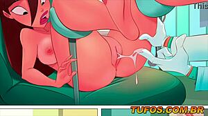 Young European milf excited during first gynecologist visit with handsome doctor