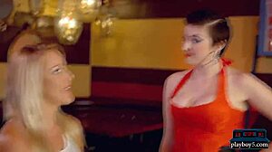 Intense femdom fetish comedy with blonde improvising