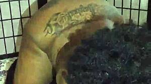 Hazelnutxxx shakes her ebony ass in the hood