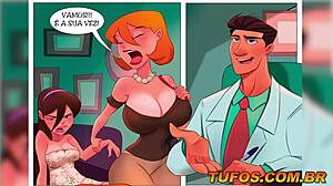 Young European milf excited during first gynecologist visit with handsome doctor