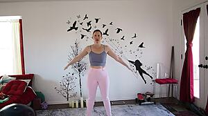 Yoga lesson 371 with mature brunette girlfriend