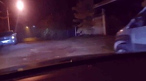 the white lady at the crossroads gets clubbed and falls, showing her natural tits and big ass in this homemade fantasy