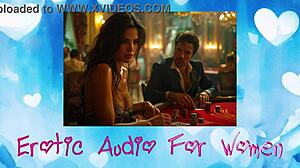 guy beats girl in poker, then intimate encounter on hotel bed