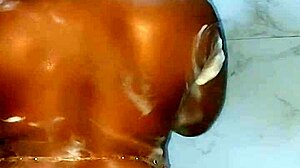 Katy Katie Stepmother Showers with Jiggling Booty and Soft Ass