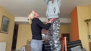 Hot Wife Blows Electrician Then Gets Fucked