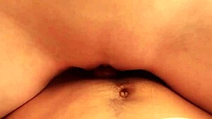 teen babe moans as pussy lips massage cock