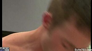 Horny Gays Sucking Monster Cocks In Threesome