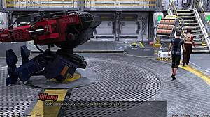 Stranded in Space 18: Flirting with Half-Robot Girl in Revealing Outfit, Big Tits Tease Cock