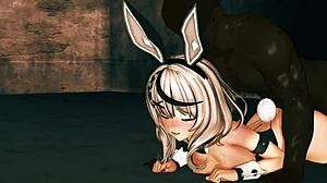 沙花叉クロヱ chloe sakamata gets fucked by a big black cock in anime outfit.