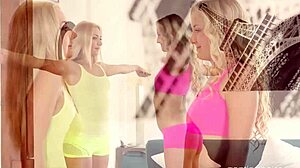 Blonde Babes Lick Pussy After Workout