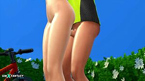 candy behr's cycling trip in sims 4 turns hardcore with blowjob, clothes ripped, and cumshot