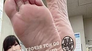 feeling the thrill of asian feet in the office