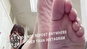 feeling the thrill of asian feet in the office