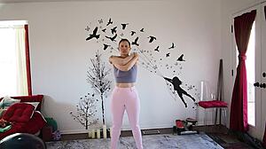 Yoga lesson 371 with mature brunette girlfriend