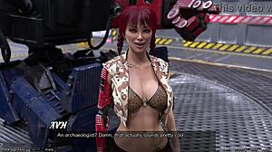 Stranded in Space 18: Flirting with Half-Robot Girl in Revealing Outfit, Big Tits Tease Cock