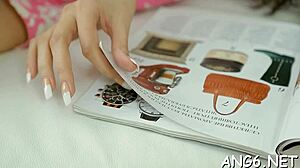 lovely brunette enjoys shaved sex with riding and blowjob