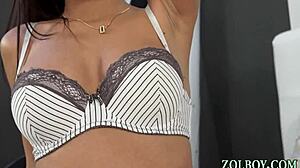 pov lingerie babe gets cum in mouth bent over