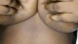 British chubby babe spreads ass while masturbating breasts intensely