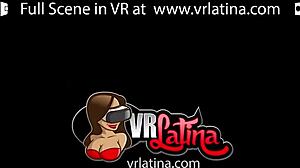 Beautiful 18-year-old Latina's first VR experience