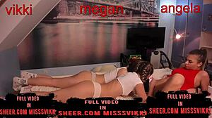 Three girls with a camera in the room