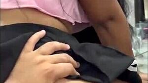 Cute universitaria seduces classmate with intense cowgirl ride