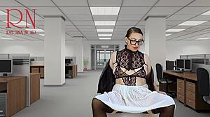 Naked secretary seducing boss at work