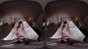 In dark room vr, she earns freedom by sucking and fucking hard