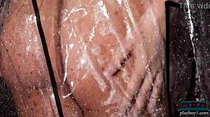 Skye blue and riley anne, hot lesbian blondes with big natural tits, kiss passionately