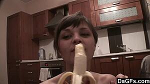 Freckled Babe's Dildo Fun