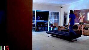 Beautiful hairless model rides cock in cowgirl?