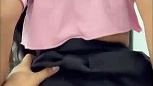 Cute universitaria seduces classmate with intense cowgirl ride