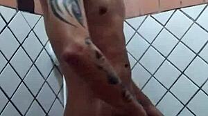 Fabrizio Aguiar Enjoying A Relaxing Shower Time