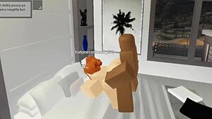 Robloxian Redhead Snowbunny Handles Her Daddy's Needs
