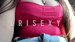 Dri Sexy Teases Her Tight Pussy in Public Car Ride