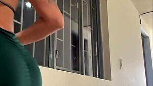 Beautiful Latina Angel Rosex Dances Cleaning