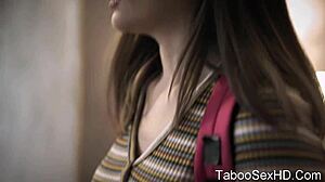 Brunette Teen 18+ Sucks Football Player