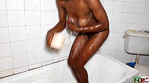 bold private bathroom treatment with big black cock