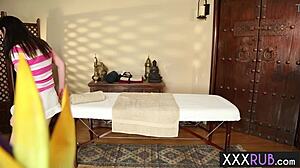 rough deepthroat after passion massage by big cock guy!