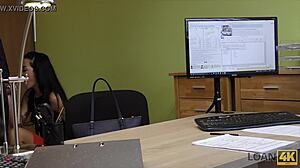 European Teen Blowjob For Cash In Office Casting!