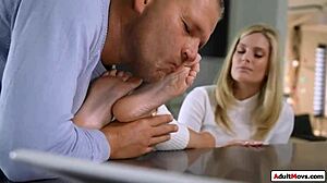 Candee Licious Tries Footjob And Anal In Her First Interracial Scene.