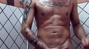 Fabrizio Aguiar Enjoying A Relaxing Shower Time