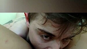 petite 18+ amateur with shaved pussy gets creampie after blowjob and greek kiss