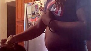 beautiful latina dreadhead gets bent over kitchen counter and gets her brains fucked out
